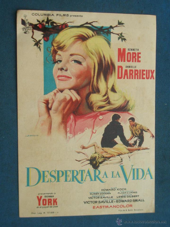 Cine: PROGRAMA DE MANO . DESPERTAR A LA VIDA , CON PUBLICIDAD . - Foto 1