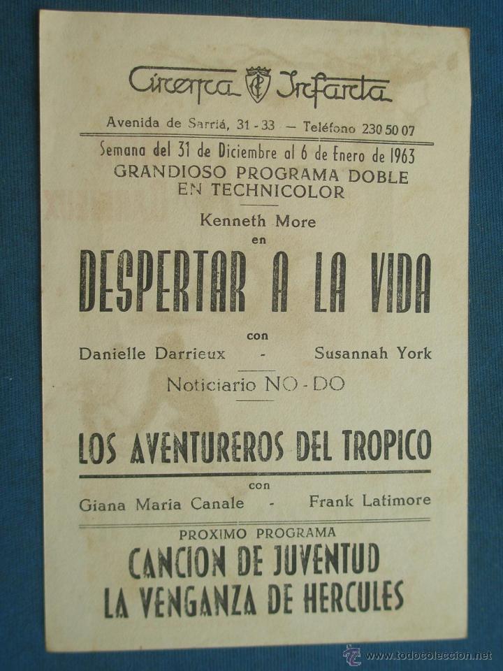 Cine: PROGRAMA DE MANO . DESPERTAR A LA VIDA , CON PUBLICIDAD . - Foto 2