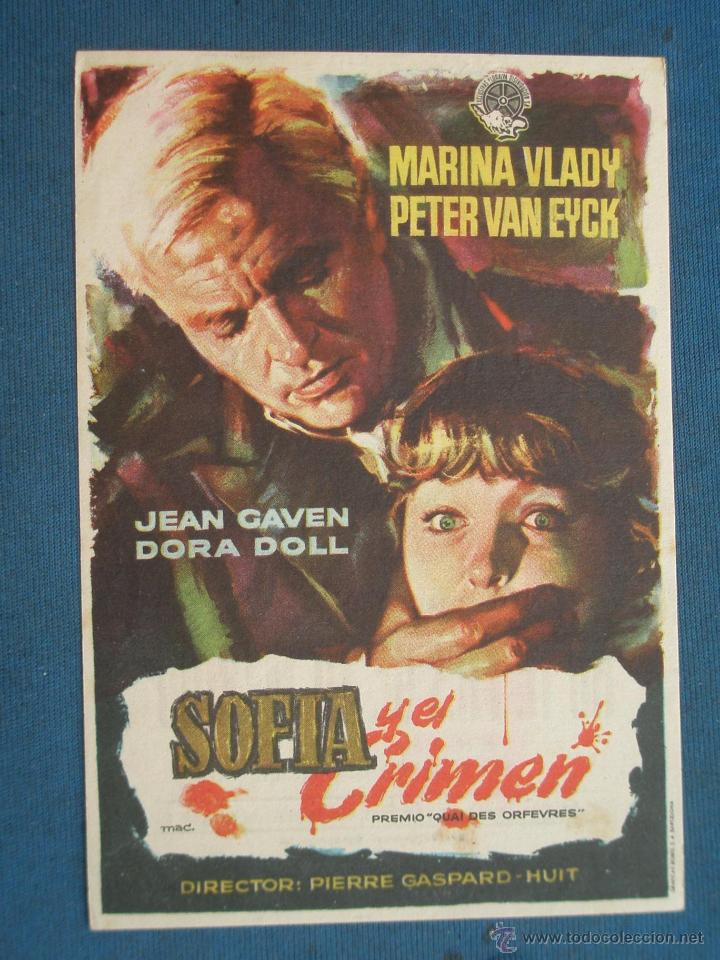 Cine: PROGRAMA DE MANO . SOFIA Y EL CRIMEN, CON PUBLICIDAD . ( VER FOTO ADICIONAL ). - Foto 1