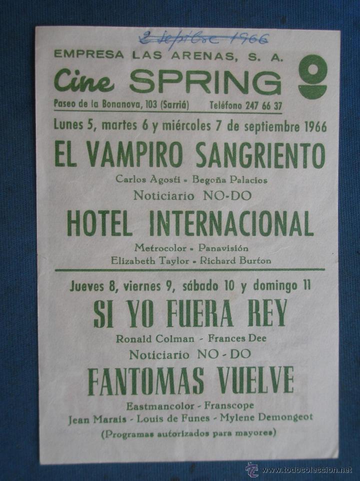 Cine: PROGRAMA DE MANO . FANTOMAS VUELVE , CON PUBLICIDAD . - Foto 2