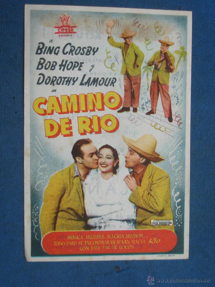 Cine: PROGRAMA DE MANO . CAMINO DEL RIO , CON PUBLICIDAD . - Foto 1