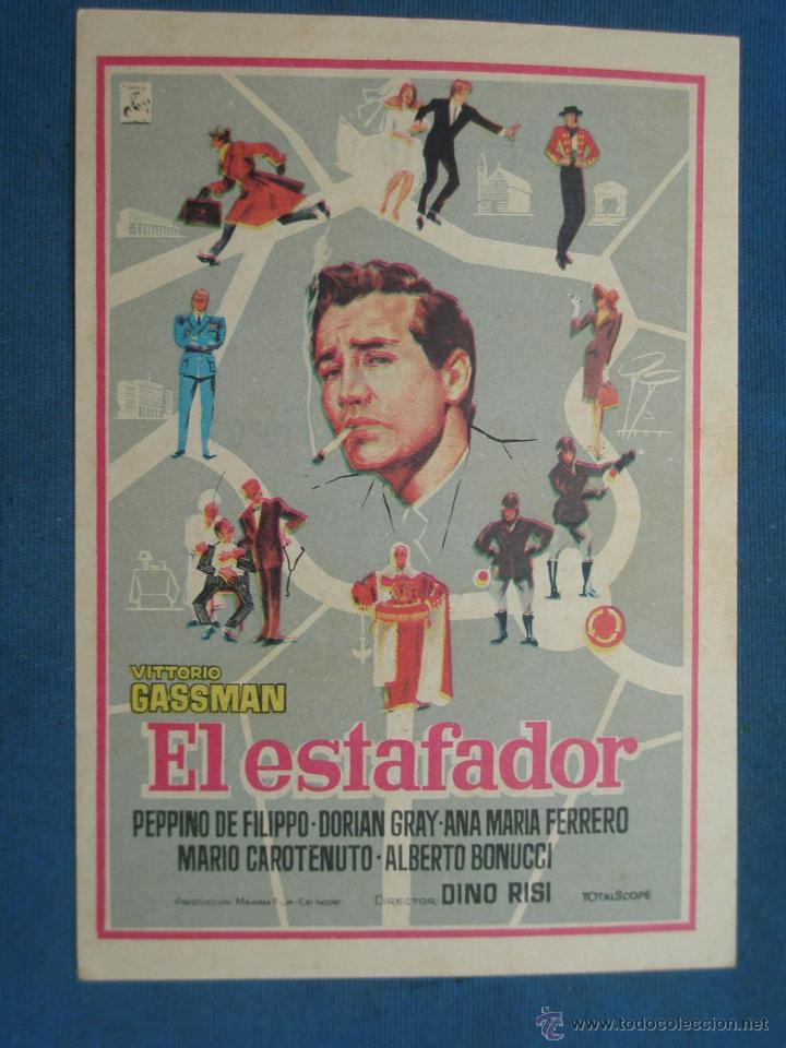 Cine: PROGRAMA DE MANO . EL ESTAFADOR , CON PUBLICIDAD . - Foto 1