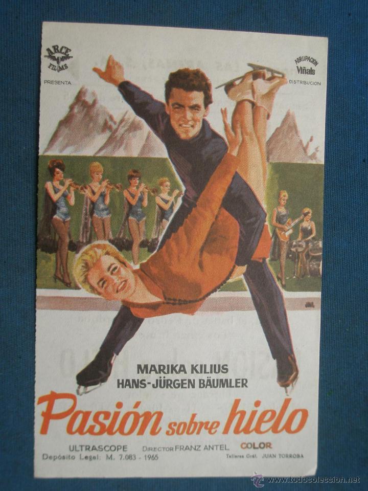 Cine: PROGRAMA DE MANO . PASION SOBRE HIELO , CON PUBLICIDAD . - Foto 1
