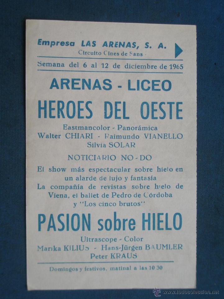 Cine: PROGRAMA DE MANO . PASION SOBRE HIELO , CON PUBLICIDAD . - Foto 2