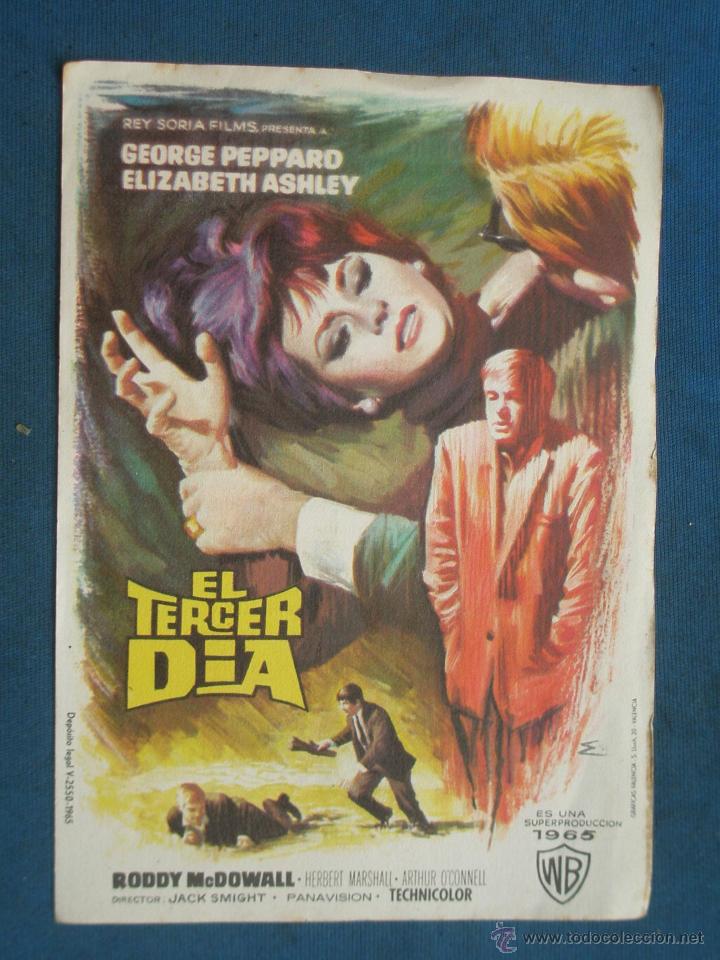 Cine: PROGRAMA DE MANO . EL TERCER DIA , CON PUBLICIDAD . - Foto 1