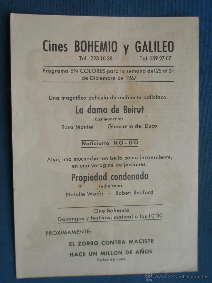Cine: PROGRAMA DE MANO . PROPIEDAD CONDENADA . SIN PUBLICIDAD . - Foto 2