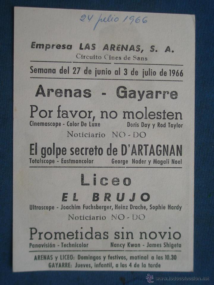 Cine: PROGRAMA DE MANO . EL BRUJO , CON PUBLICIDAD . - Foto 2