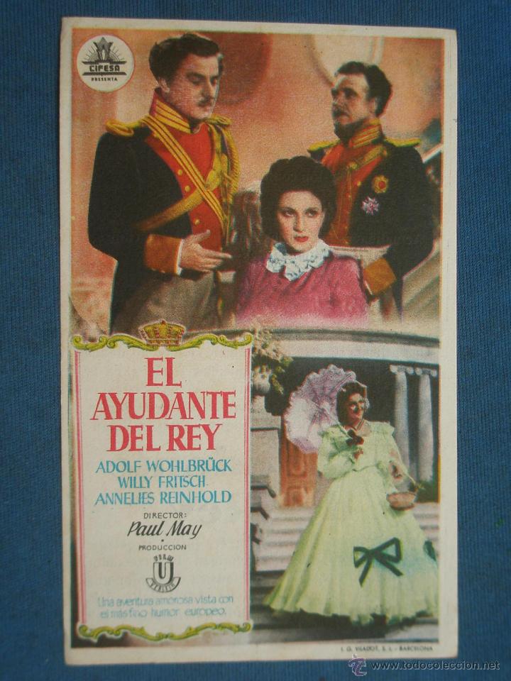 Cine: PROGRAMA DE MANO . EL AYUDANTE DEL REY , CON PUBLICIDAD . - Foto 1