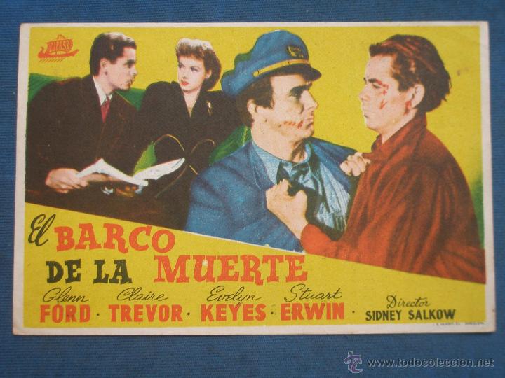 Cine: PROGRAMA DE MANO . EL BARCO DE LA MUERTE , CON PUBLICIDAD . - Foto 1