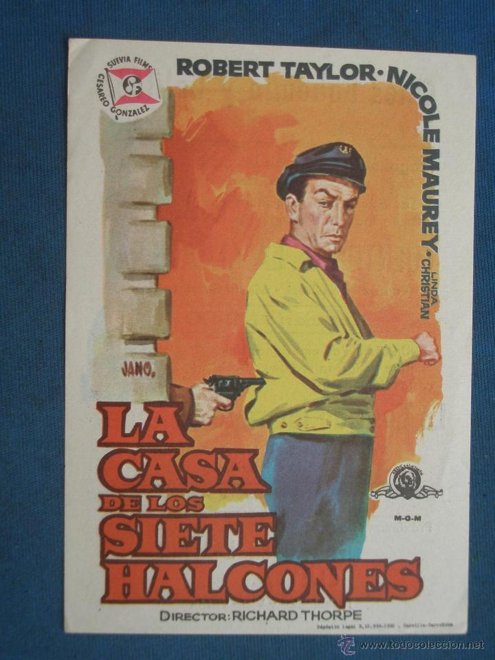 Cine: PROGRAMA DE MANO . LA CASA DE LOS SIETE HALCONES , CON PUBLICIDAD . - Foto 1