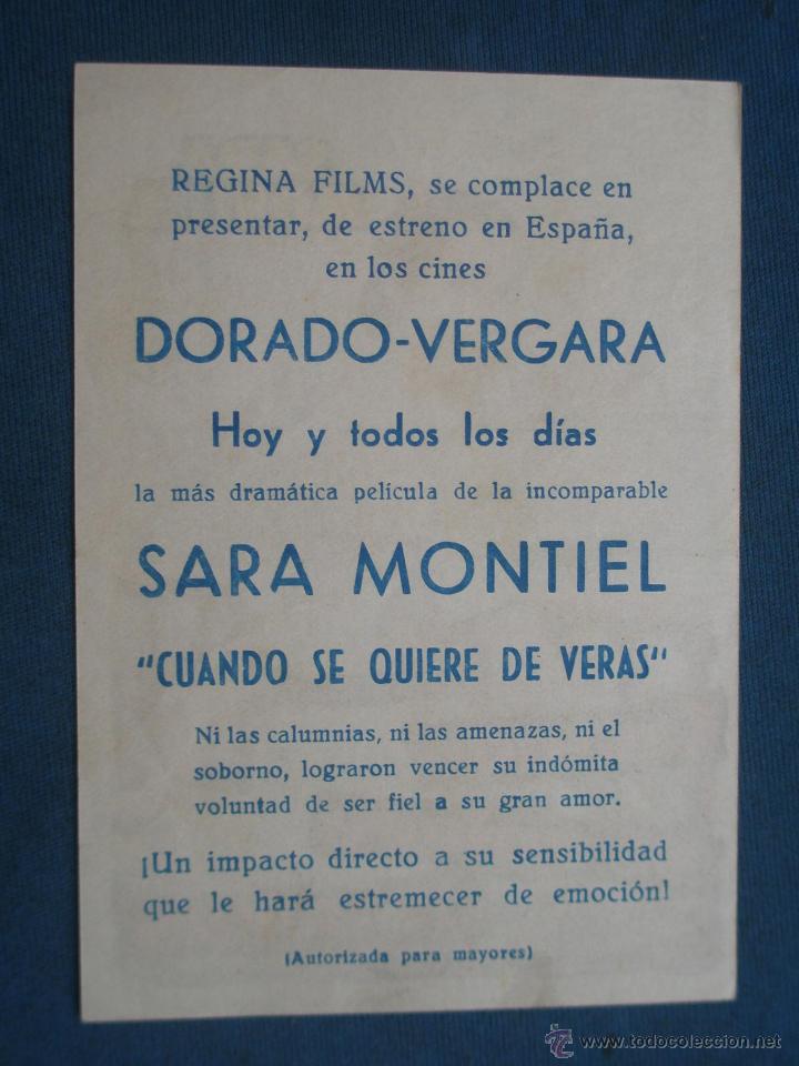 Cine: PROGRAMA DE MANO . CUANDO SE QUIERE DE VERAS , CON PUBLICIDAD . - Foto 2