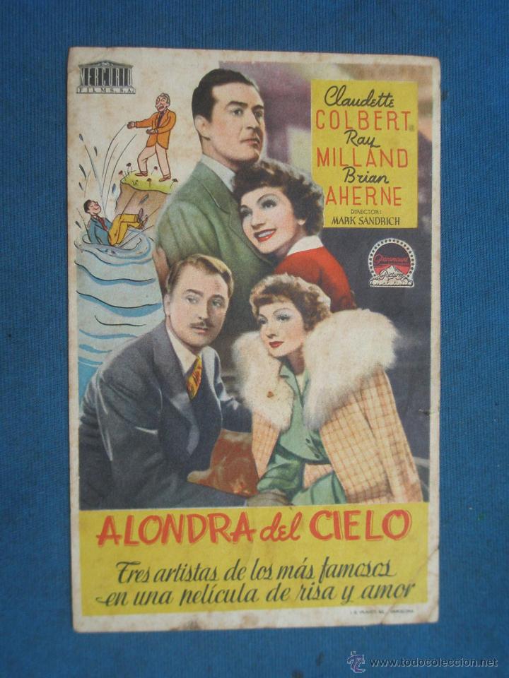 Cine: PROGRAMA DE CINE ( ALONDRA DEL CIELO ). - Foto 1