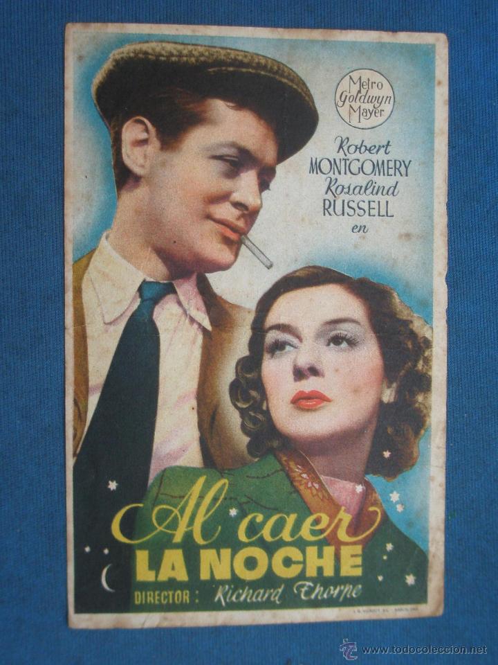 Cine: PROGRAMA DE CINE ( AL CAER LA NOCHE ). - Foto 1