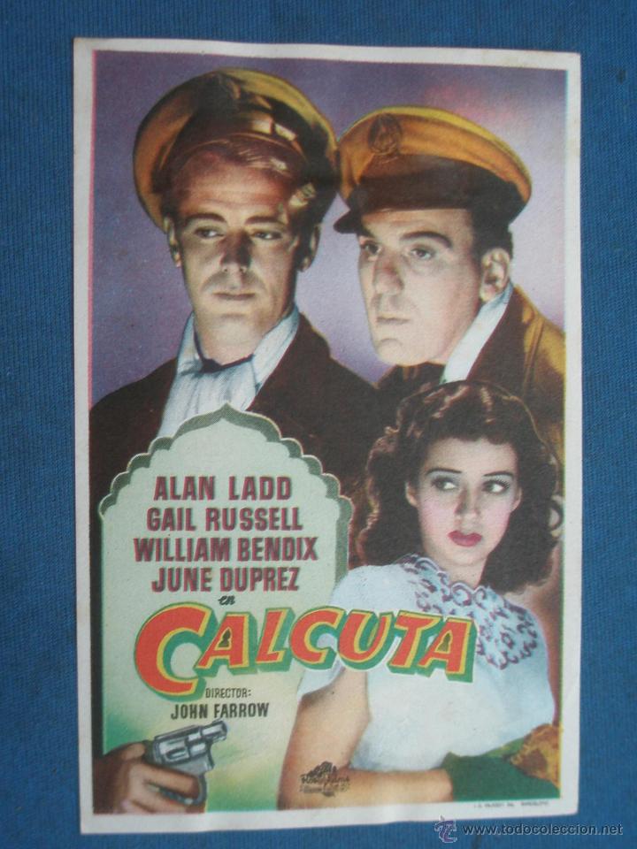 Cine: PROGRAMA DE MANO . CALCUTA , CON PUBLICIDAD . - Foto 1