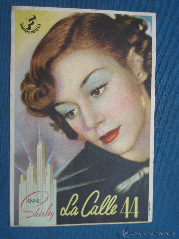 Cine: PROGRAMA DE MANO . LA CALLE 44 , CON PUBLICIDAD . - Foto 1