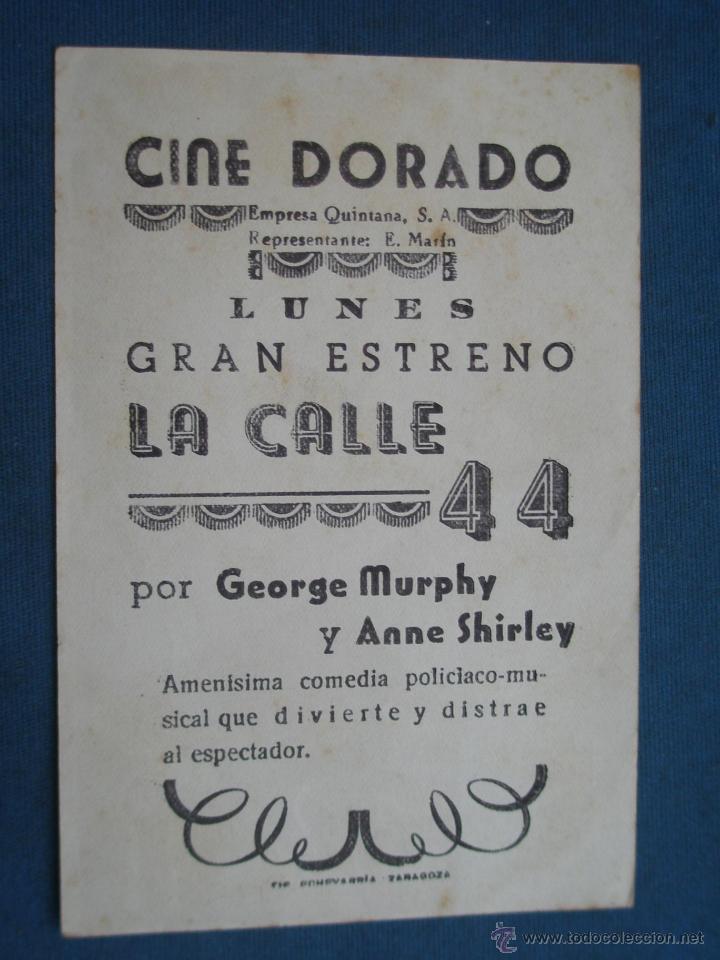 Cine: PROGRAMA DE MANO . LA CALLE 44 , CON PUBLICIDAD . - Foto 2