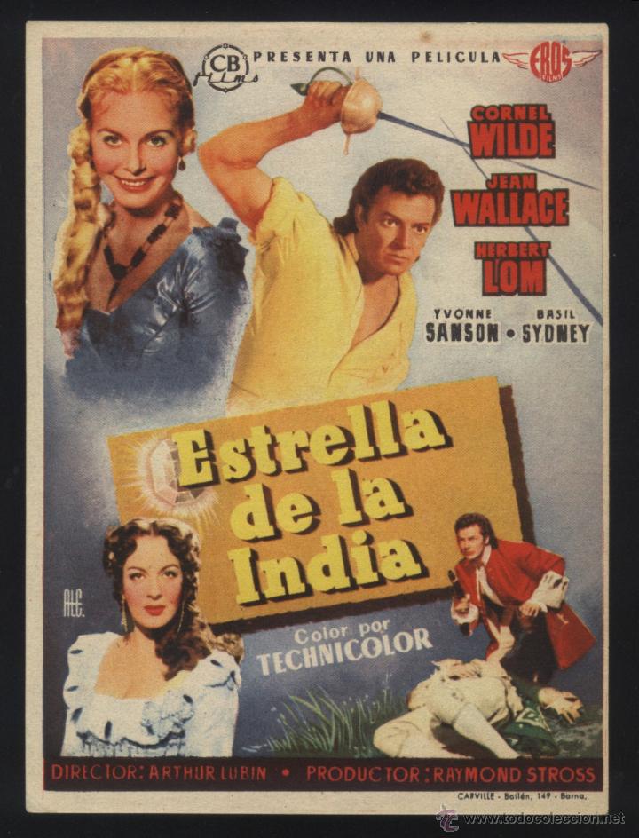 Kino: Q-04296- ESTRELLA DE LA INDIA (Star of India) Cornel Wilde - Jean Wallace - Herbert Lom