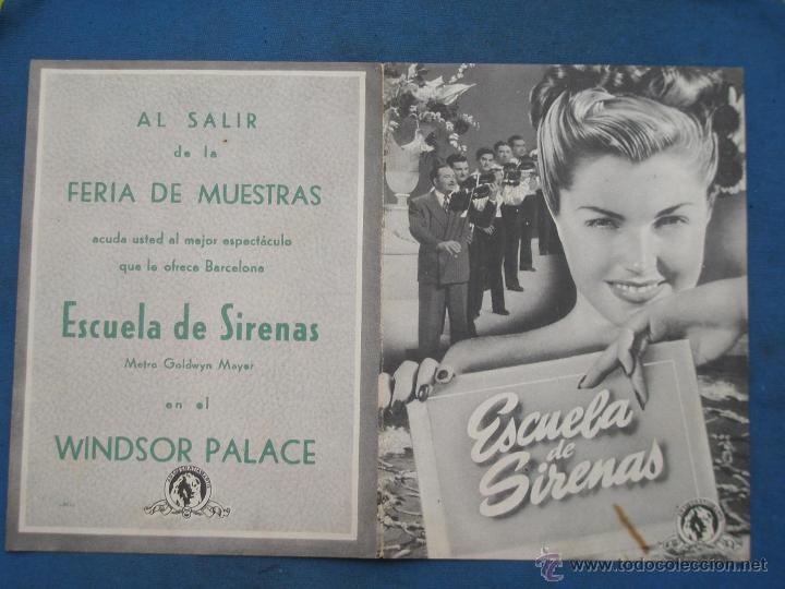 Cine: PROGRAMA DE MANO DOBLE. ESCUELA DE SIRENAS , CON PUBLICIDAD . - Foto 2