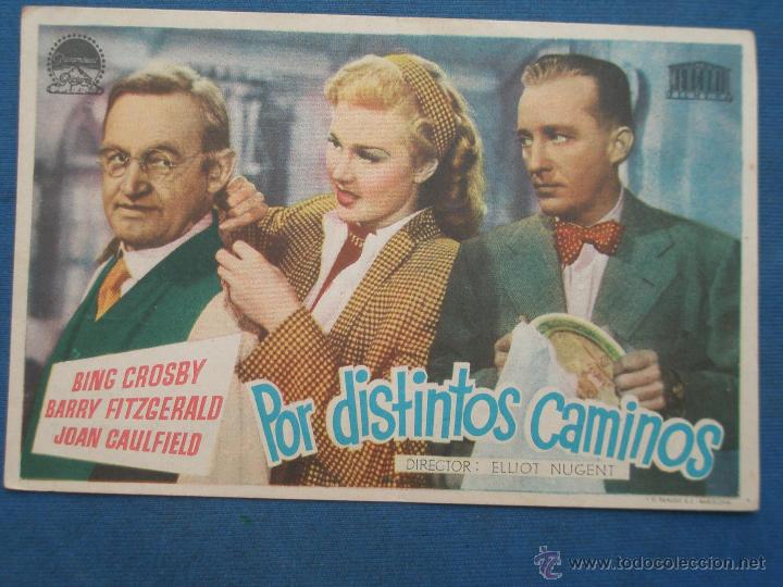 Cine: PROGRAMA DE MANO . POR DISTINTOS CAMINOS , CON PUBLICIDAD . - Foto 1