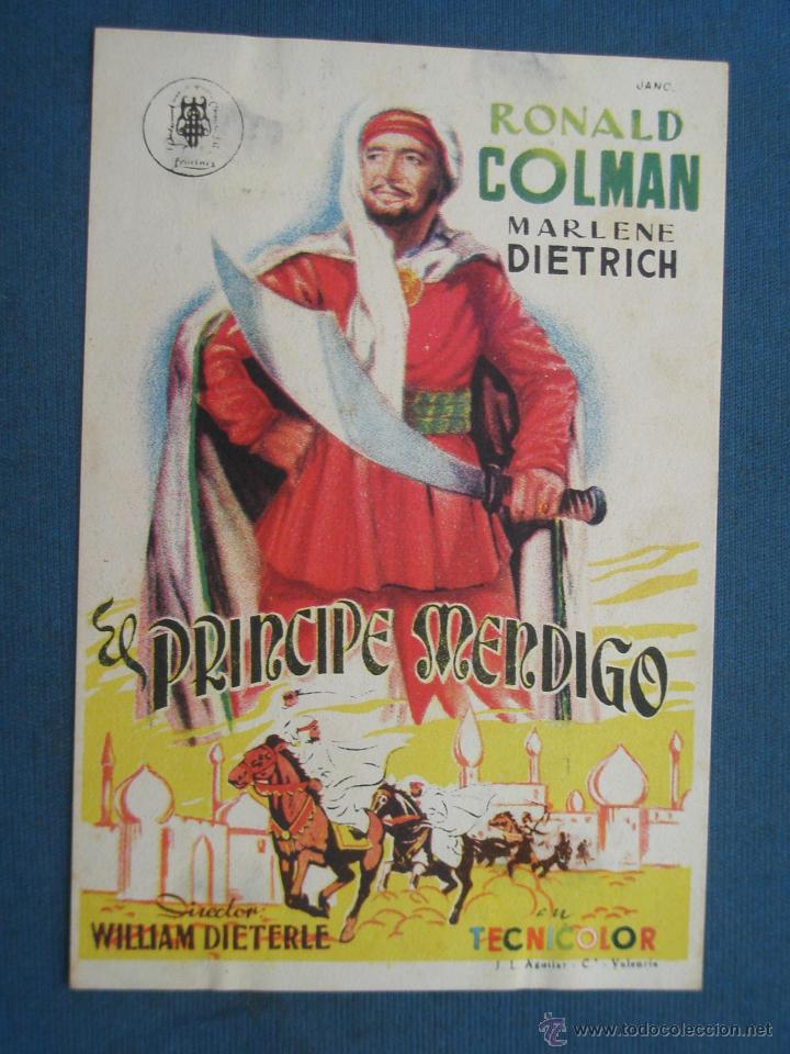 Cine: PROGRAMA DE MANO . EL PRINCIPE MENDIGO , CON PUBLICIDAD . - Foto 1