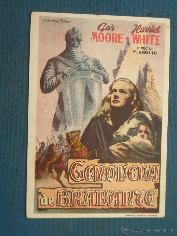 Cine: PROGRAMA DE MANO . GENOVEVA DE BRABANTE , CON PUBLICIDAD . - Foto 1