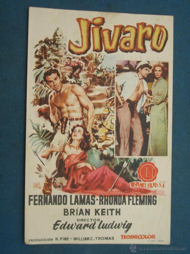 Cine: PROGRAMA DE MANO . JIVARO , CON PUBLICIDAD . - Foto 1