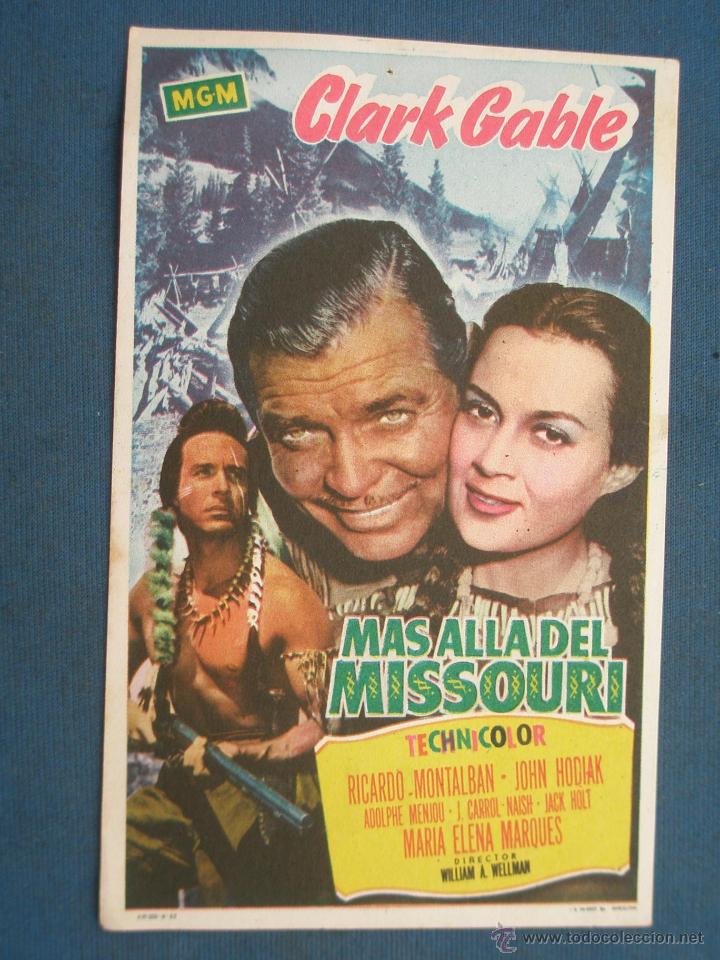 Cine: PROGRAMA DE MANO . MAS ALLA DEL MISSOURI , CON PUBLICIDAD . - Foto 1