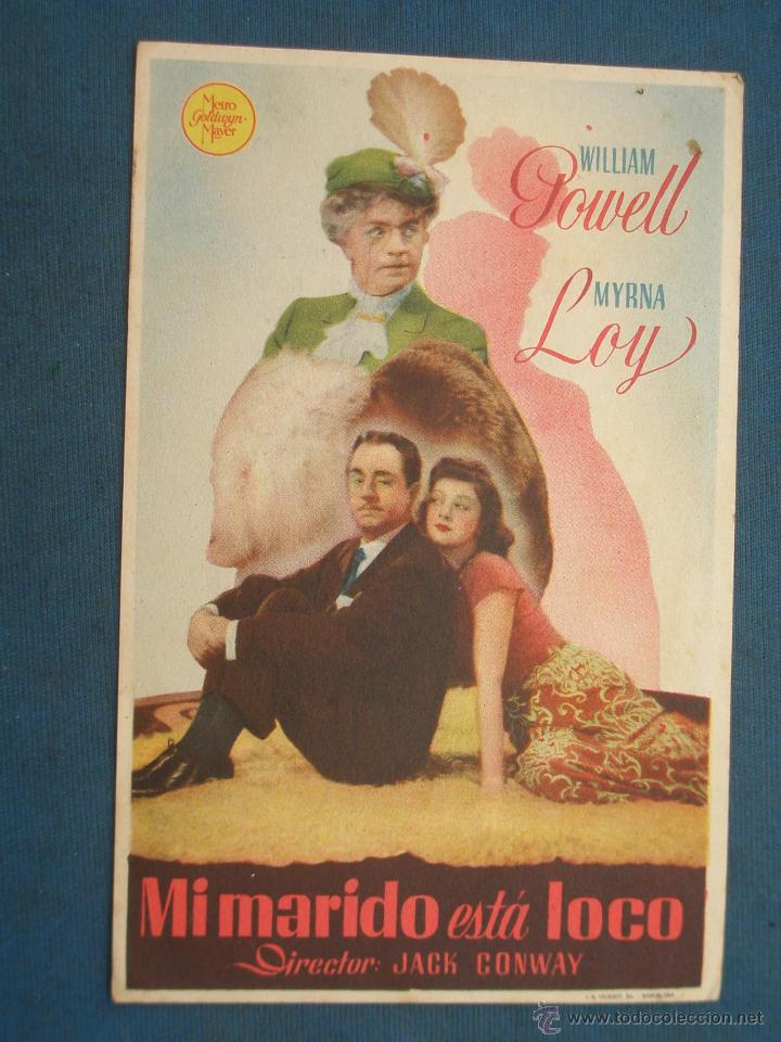 Cine: PROGRAMA DE MANO . MI MARIDO ESTA LOCO , CON PUBLICIDAD . - Foto 1