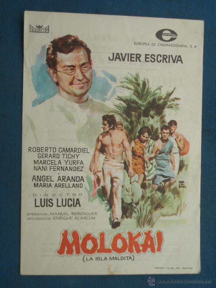 Cine: PROGRAMA DE MANO . MOLOKAI , CON PUBLICIDAD . - Foto 1
