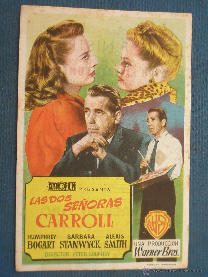 Cine: PROGRAMA DE MANO . LAS DOS SE&Ntilde;ORAS CARROLL , CON PUBLICIDAD . - Foto 1