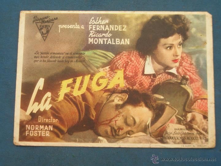Cine: PROGRAMA DE MANO . LA FUGA , SIN PUBLICIDAD . - Foto 1