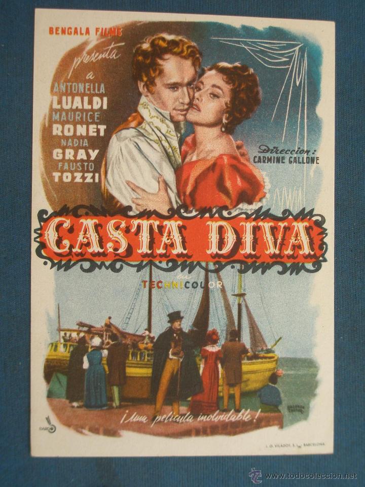 Cine: PROGRAMA DE MANO . CASTA DIVA, CON PUBLICIDAD . ( VER FOTO ADICIONAL ). - Foto 1