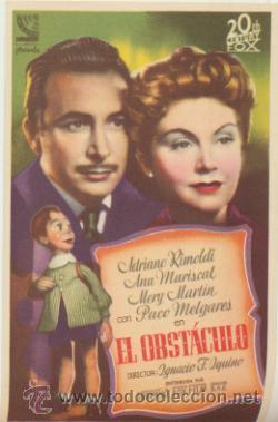 Cine: El Obst&aacute;culo. Sencillo de Emisora films.  &iexcl;IMPECABLE! - Foto 1