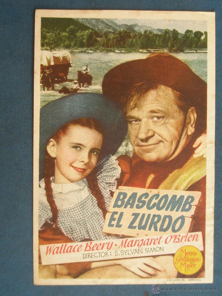 Cine: PROGRAMA DE MANO . BASCOMB EL ZURDO , SIN PUBLICIDAD . - Foto 1