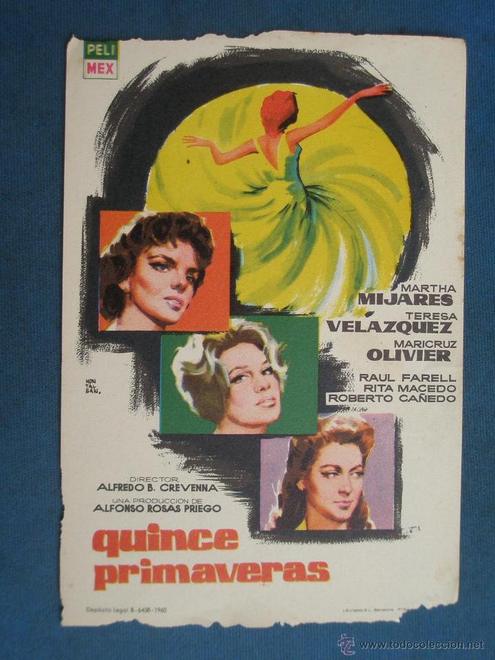 Cine: PROGRAMA DE MANO . QUINCE PRIMAVERAS . SIN PUBLICIDAD . - Foto 1