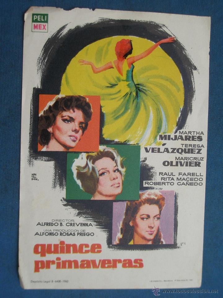 Cine: PROGRAMA DE MANO . QUINCE PRIMAVERAS . SIN PUBLICIDAD . - Foto 1