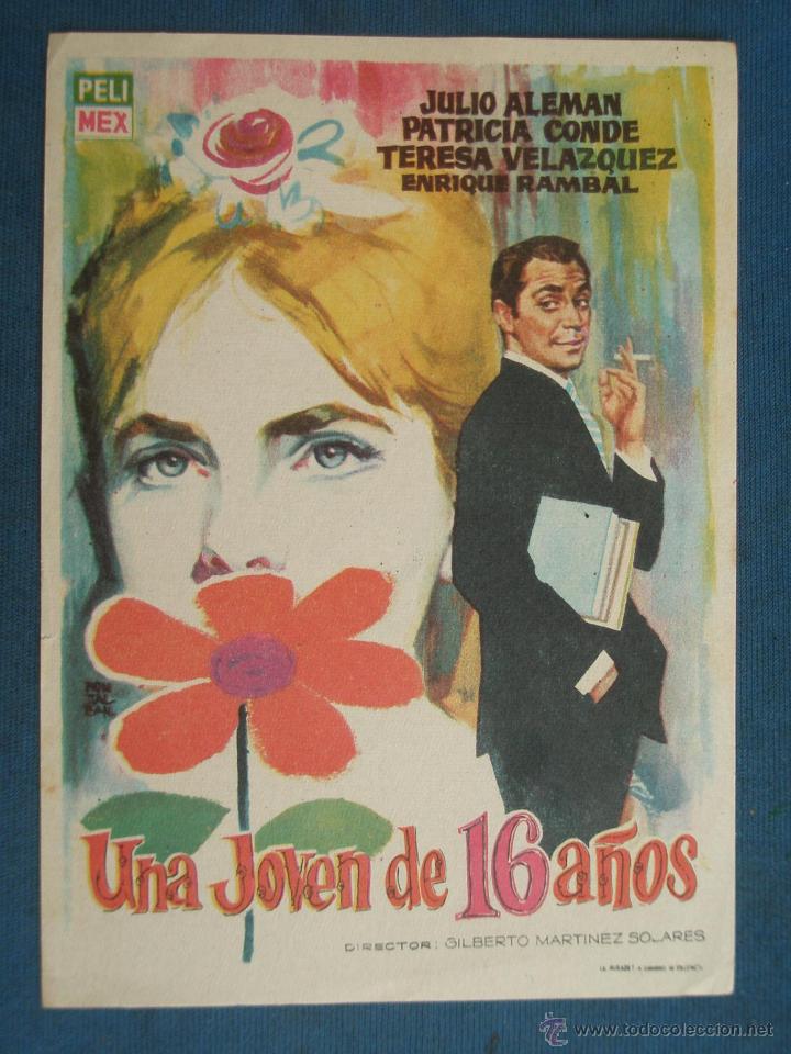 Cine: PROGRAMA DE MANO . UNA JOVEN DE 16 A&Ntilde;OS . SIN PUBLICIDAD . - Foto 1