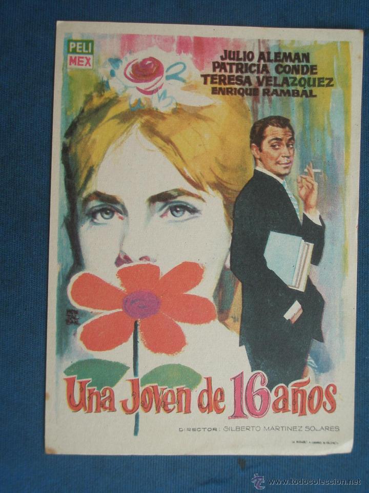 Cine: PROGRAMA DE MANO . UNA JOVEN DE 16 A&Ntilde;OS . SIN PUBLICIDAD . - Foto 1