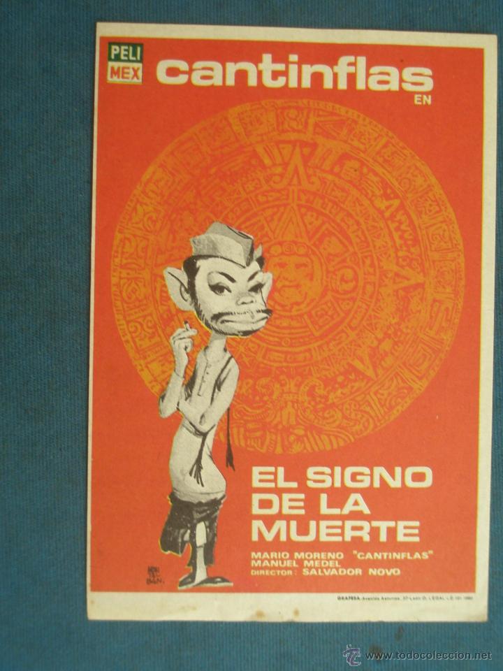 Cine: PROGRAMA DE MANO . CANTINFLAS, EL SIGNO DE LA MUERTE , SIN PUBLICIDAD . - Foto 1