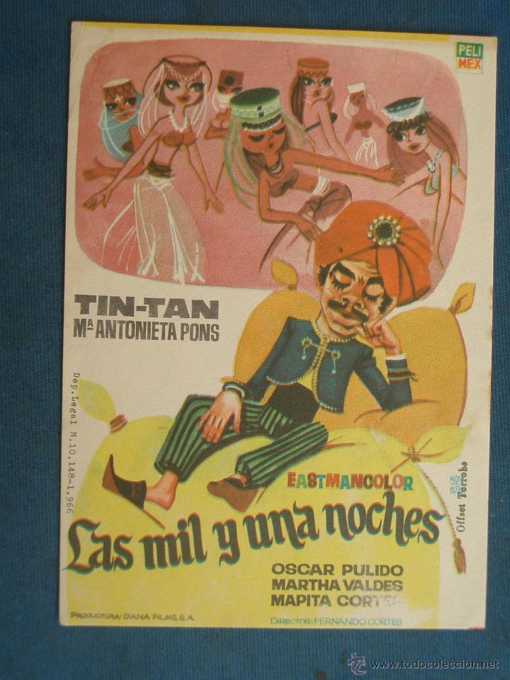 Cine: PROGRAMA DE MANO . LAS MIL Y UNA NOCHES , SIN PUBLICIDAD . - Foto 1