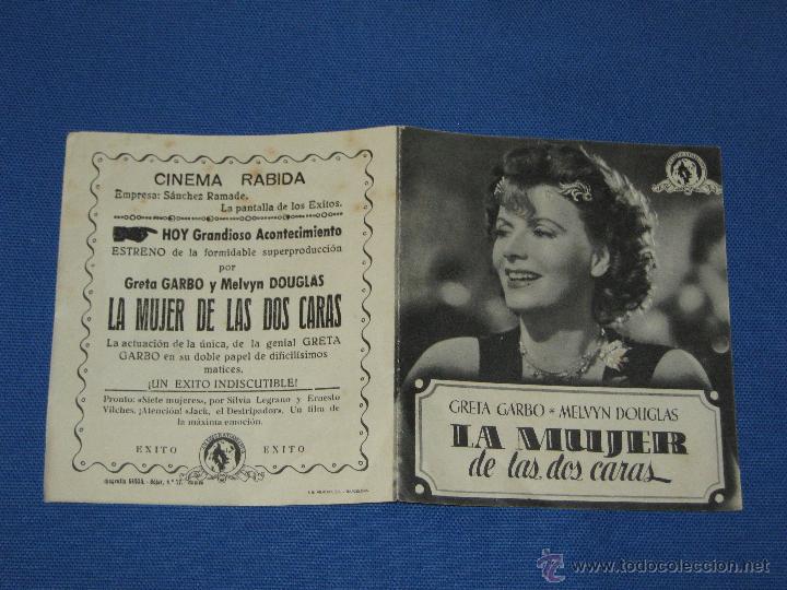 Cine: PROGRAMA DOBLE - LA MUJER DE LAS DOS CARAS - PUBLICIDAD CINEMA RABIDA - Foto 1