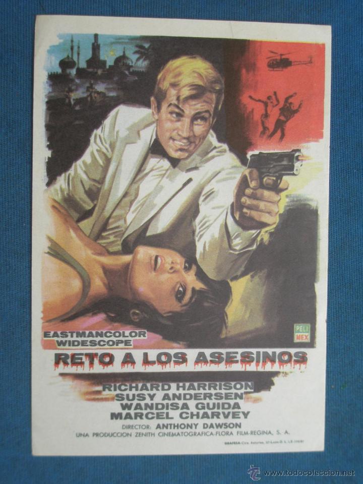 Cine: PROGRAMA DE MANO . RETO A LOS ASESINOS . SIN PUBLICIDAD . - Foto 1