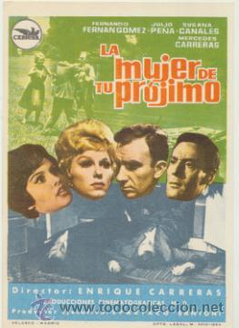 Cine: La Mujer de tu pr&oacute;jimo. Sencillo de Cepicsa.  &iexcl;IMPECABLE! - Foto 1