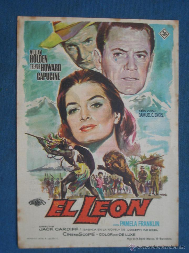 Cine: PROGRAMA DE MANO . EL LEON . CON PUBLICIDAD .( VER FOTO ADICIONAL ). - Foto 1