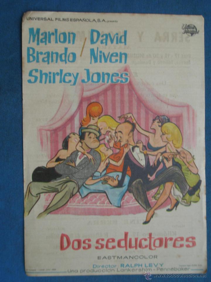 Cine: PROGRAMA DE MANO . DOS SEDUCTORES , CON PUBLICIDAD . - Foto 1