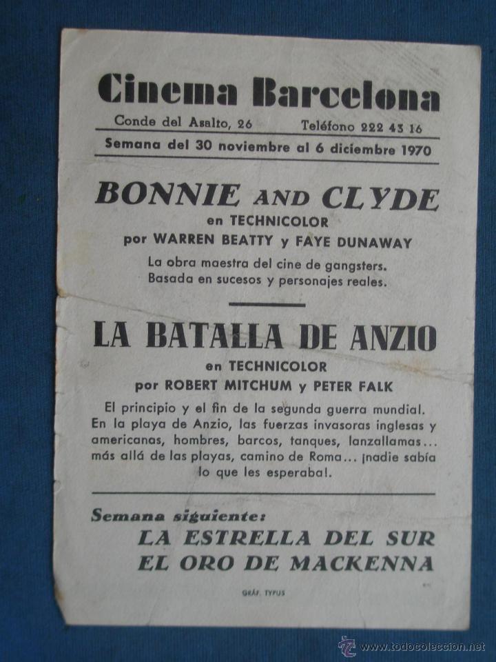Cine: Programa de Mano . BONNIE Y CLIDE , Con Publicidad . - Foto 2