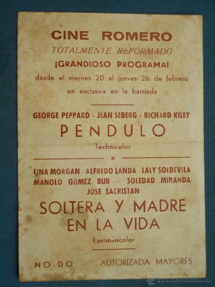 Cine: PROGRAMA CINE . PENDULO , CON PUBLICIDAD , CINE DE MATAR&Oacute; - VER FOTO ). - Foto 2