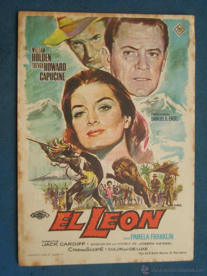 Cine: PROGRAMA DE MANO . EL LEON . CON PUBLICIDAD .( VER FOTO ADICIONAL ). - Foto 1