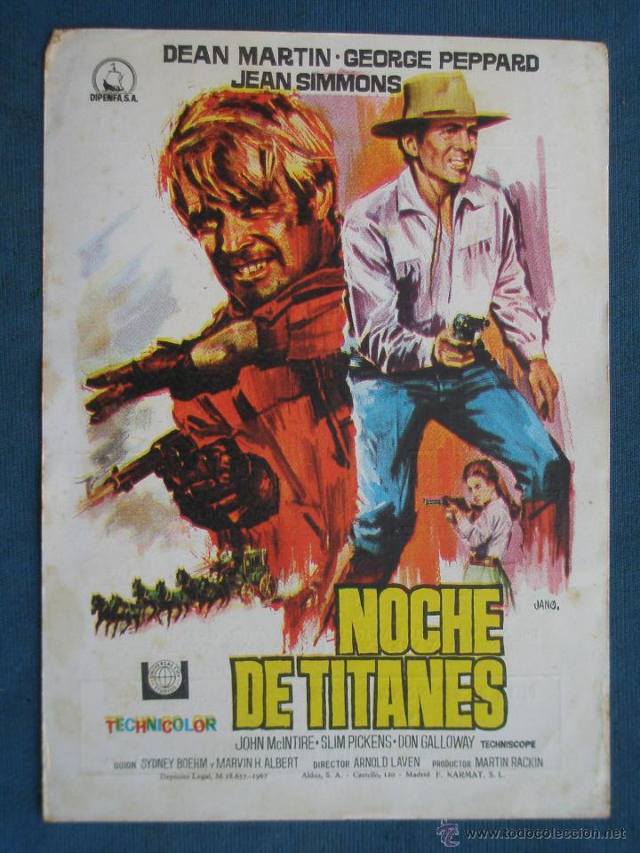 Cine: PROGRAMA DE MANO . NOCHE DE TITANES . SIN PUBLICIDAD . - Foto 1