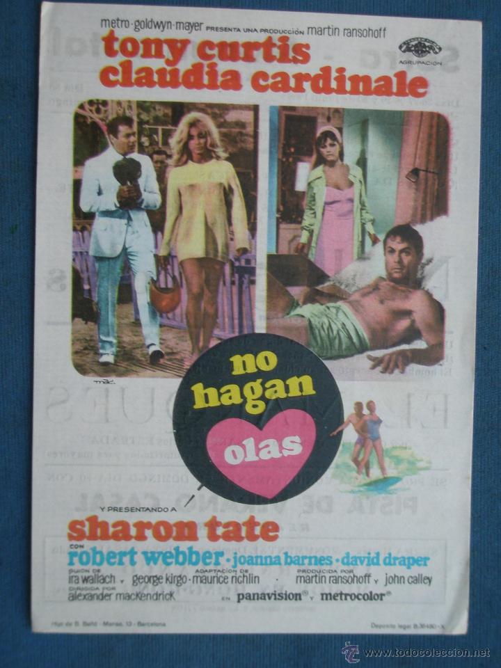 Cine: PROGRAMA DE MANO . NO HAGAN OLAS . SIN PUBLICIDAD . - Foto 1